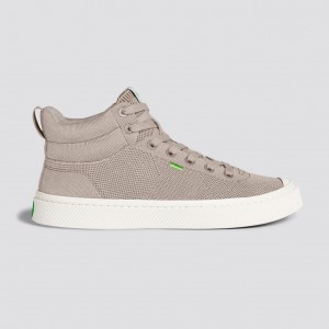 IBI HIGH ανδρικα Cariuma High Top Bamboo Weave Knit Vegan Μπεζ | 8605EISDH