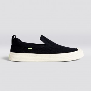 IBI Slip-On ανδρικα Cariuma Low Top Bamboo Weave Knit Vegan μαυρα | 2935KGLUB