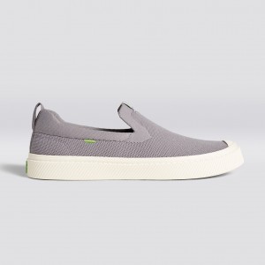 IBI Slip-On ανδρικα Cariuma Low Top Bamboo Weave Knit Vegan ανοιχτο γκρι | 7926VBRUX