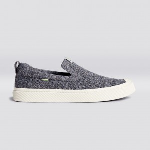 IBI Slip-On γυναικεια Cariuma Low Top Bamboo Weave Knit Vegan γκρι | 7485FHAXQ