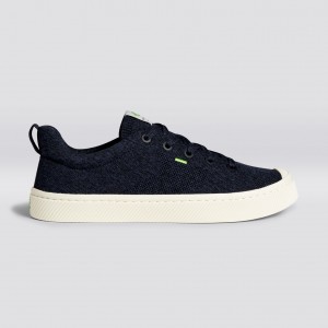 IBI ανδρικα Cariuma Low Top Bamboo Weave Knit Vegan σκουρο μπλε | 9381PKEJM