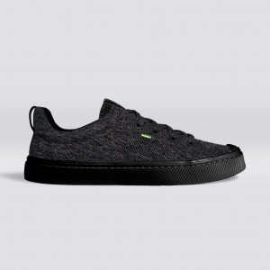 IBI γυναικεια Cariuma Low Top Bamboo Weave Knit Vegan μαυρα | 2401YAXON