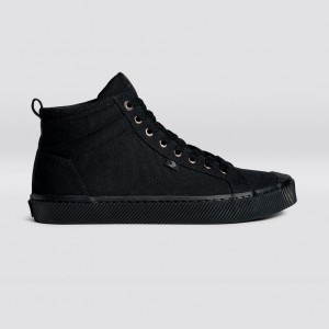 OCA HIGH ανδρικα Cariuma High Top Canvas Vegan μαυρα | 5706GNPZR