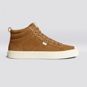 OCA HIGH ανδρικα Cariuma High Top Suede Camel | 0124KCTWN