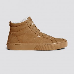 OCA HIGH γυναικεια Cariuma High Top Suede Vegan All Camel | 1453JXRYH