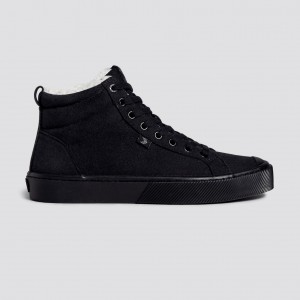 OCA HIGH γυναικεια Cariuma High Top Suede Vegan μαυρα | 0156EKMVG