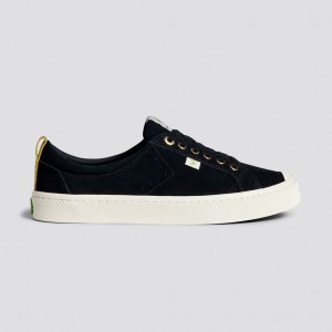 OCA LOW ανδρικα Cariuma Low Top Suede Men μαυρα | 0167LVICA