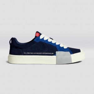 OCA LOW ανδρικα Cariuma Low Top Suede σκουρο μπλε | 5073AXFTG