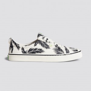 OCA LOW γυναικεια Cariuma Low Top καμβα Vegan Off-White Palm Trees | 4712IGJBM