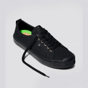 OCA LOW ανδρικα Cariuma Low Top καμβα Vegan μαυρα | 1472YWIFK