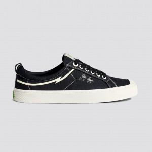 OCA LOW ανδρικα Cariuma Low Top καμβα Vegan μαυρα | 6125VQOTA