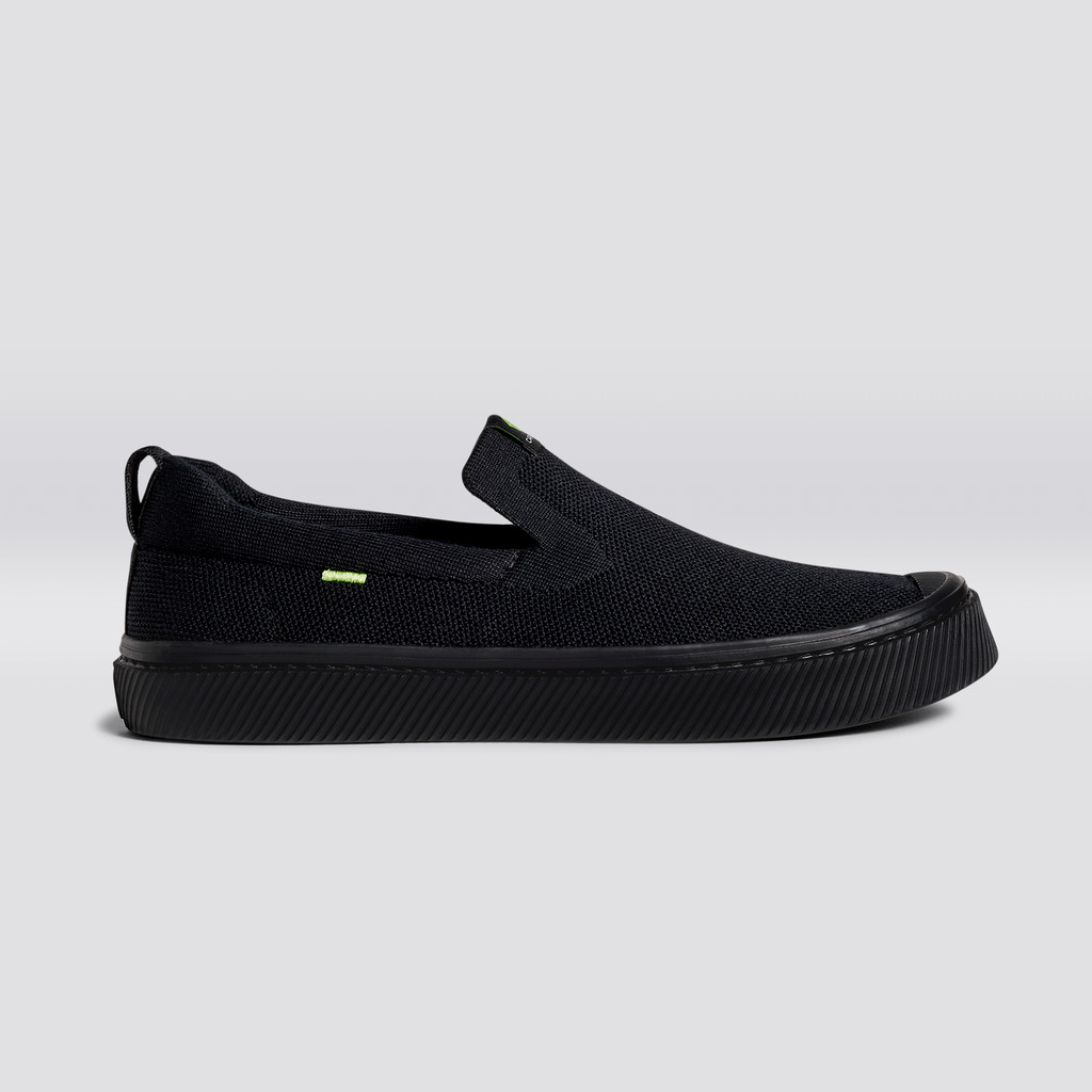 IBI Slip-On ανδρικα Cariuma Low Top Bamboo Weave Knit μαυρα | 3612XPJLF