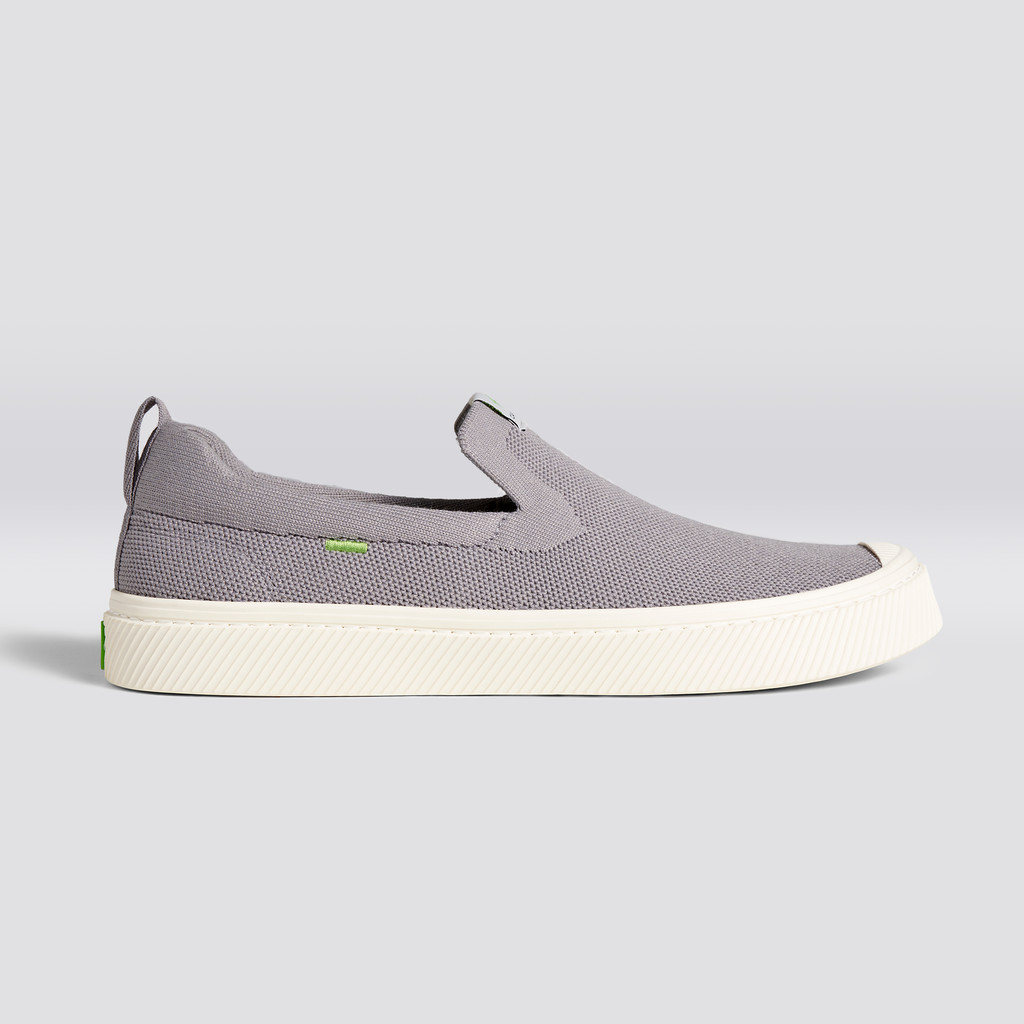 IBI Slip-On γυναικεια Cariuma Low Top Bamboo Weave Knit Vegan ανοιχτο γκρι | 6097JCLZN