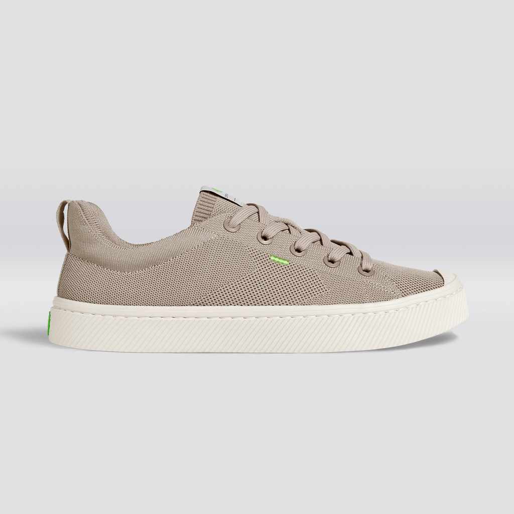 IBI ανδρικα Cariuma Low Top Bamboo Weave Knit Vegan Μπεζ | 3520REHZQ