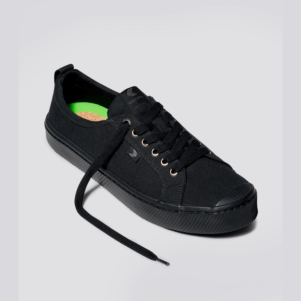 OCA LOW γυναικεια Cariuma Low Top καμβα Vegan μαυρα | 5921NGZKP